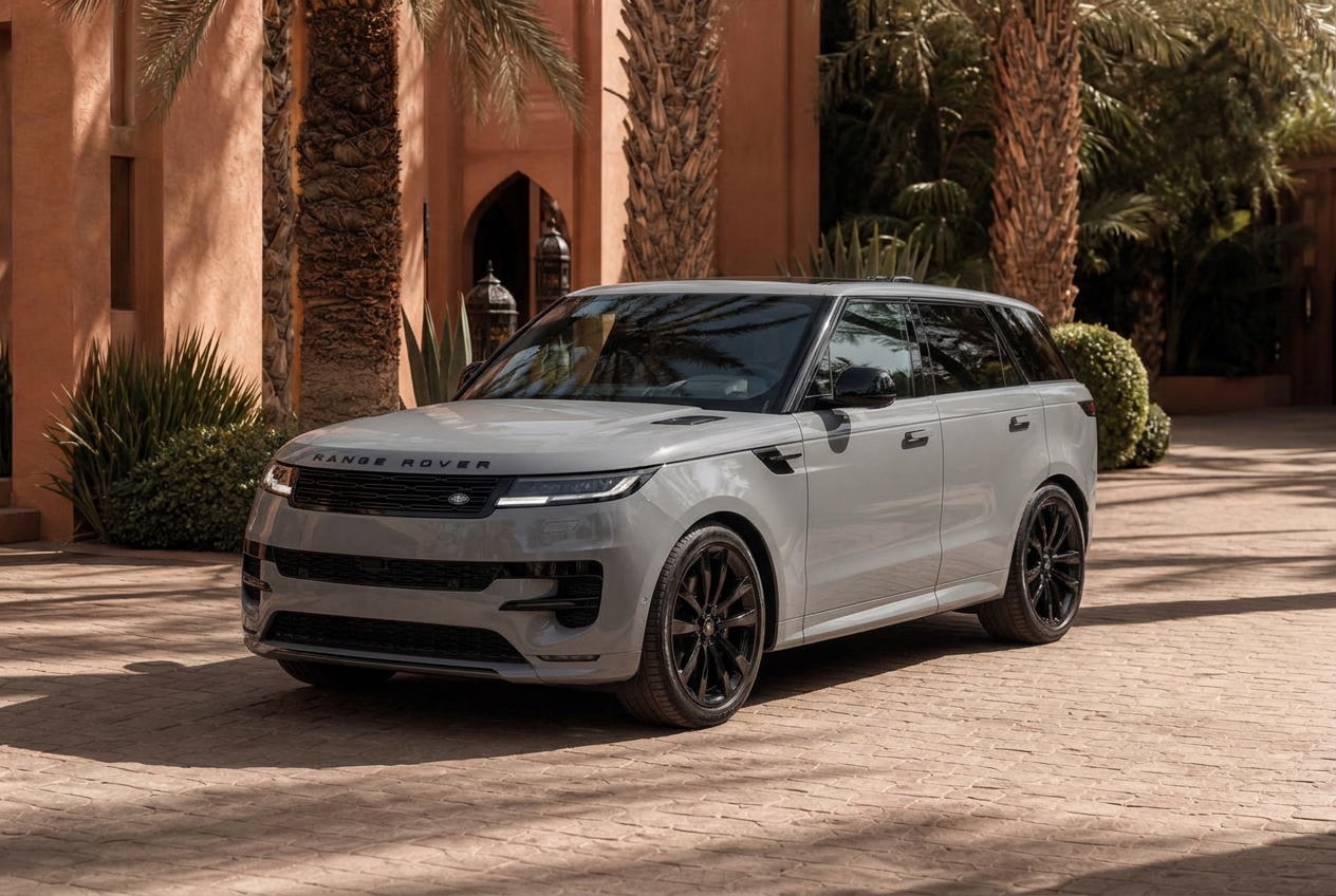 Range Rover Sport 2025 · Nardo Grey / brown interior
