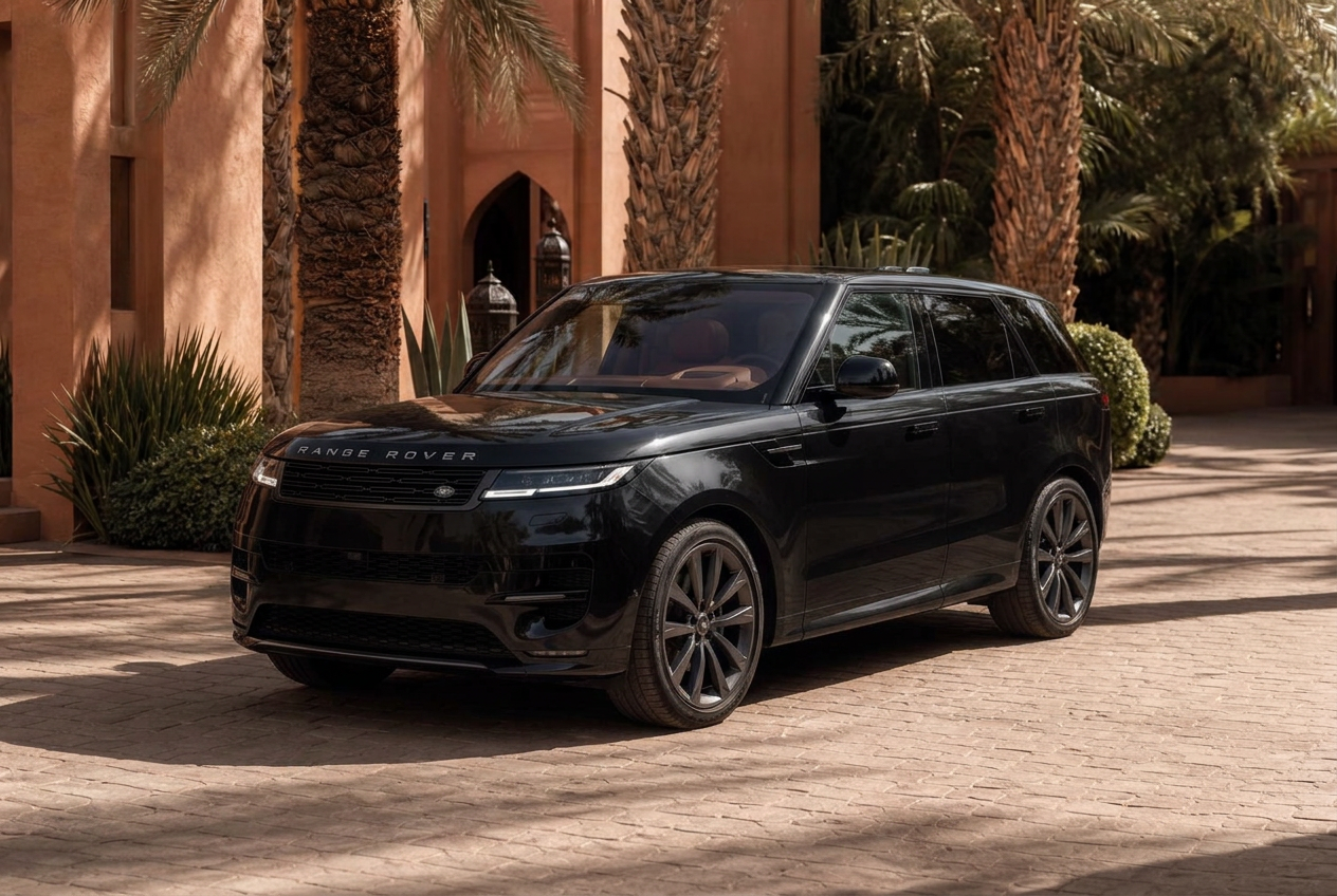 Range Rover Sport 2026 · Black metallic / brown interior
